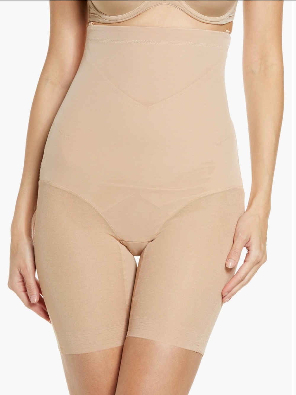 Honeylove SuperPower Shapewear Shorts Nude Sand XL